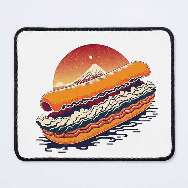 Item preview, Ukiyoe Hotdog: A Traditional Japanese Woodblock Print of a Hotdog in the Ukiyoe Style. designed and sold by BotTastic.