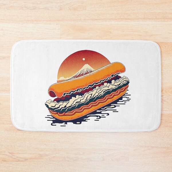 Item preview, Ukiyoe Hotdog: A Traditional Japanese Woodblock Print of a Hotdog in the Ukiyoe Style. designed and sold by BotTastic.