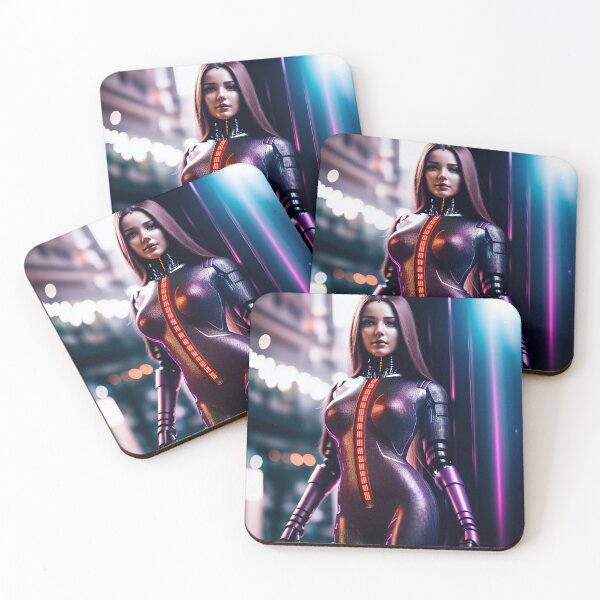Item preview, Sexy woman robot in the futuristic city. designed and sold by Maniock.