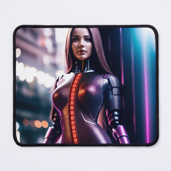 Item preview, Sexy woman robot in the futuristic city. designed and sold by Maniock.