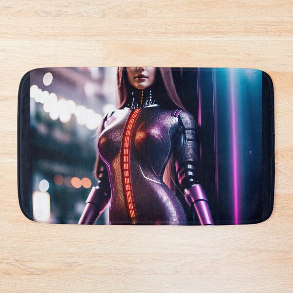 Item preview, Sexy woman robot in the futuristic city. designed and sold by Maniock.