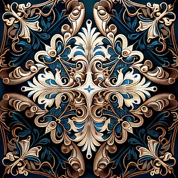 Imagen de la obra Baroque Light Western Pattern Digital Painting de CodeAndColors