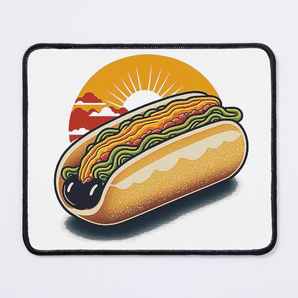 Item preview, Ukiyoe Hotdog: A Traditional Japanese Woodblock Print of a Hotdog in the Ukiyoe Style. designed and sold by BotTastic.