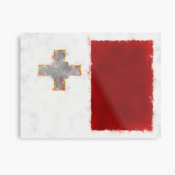 Maltese Flag Reworked No. 66, Series 5 Metal Print