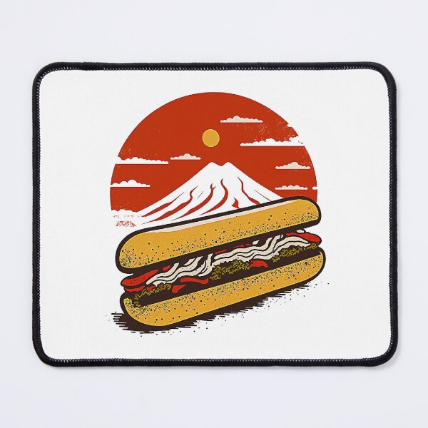Item preview, Ukiyoe Hotdog: A Traditional Japanese Woodblock Print of a Hotdog in the Ukiyoe Style. designed and sold by BotTastic.
