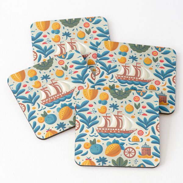 Item preview, Cartoon New Mediterranean Pattern Digital Painting designed and sold by CodeAndColors.