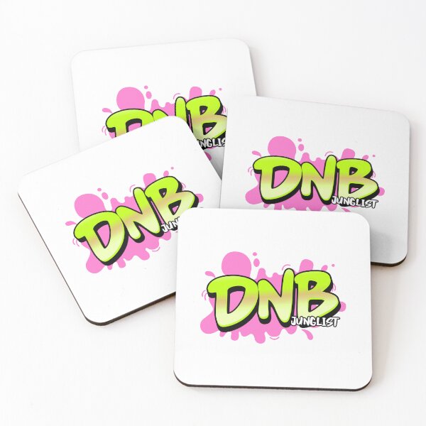 Item preview, DNB - Junglist Splat (pink lime/black drop shadow) designed and sold by Discothreadz.