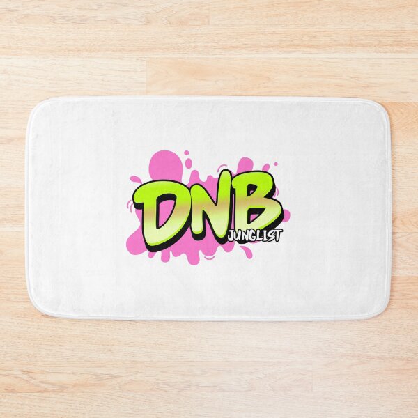 Item preview, DNB - Junglist Splat (pink lime/black drop shadow) designed and sold by Discothreadz.