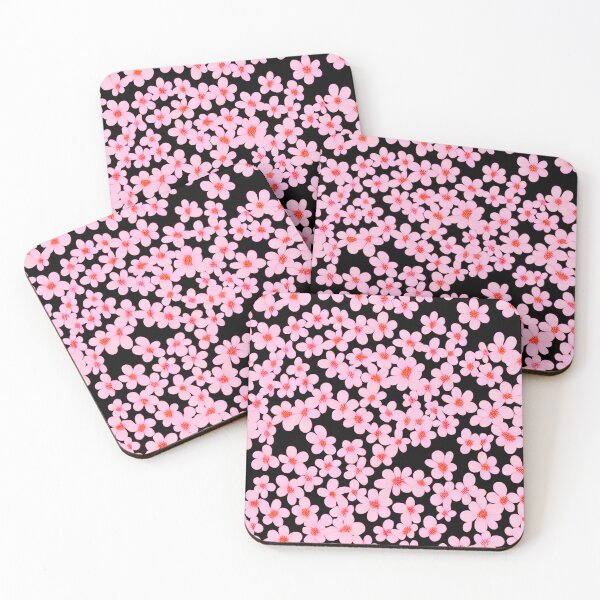 Item preview, A.I. Adorned: A Cherry Blossom Pattern Painting black [AI generated, AI art ] designed and sold by 3ac-Arts.