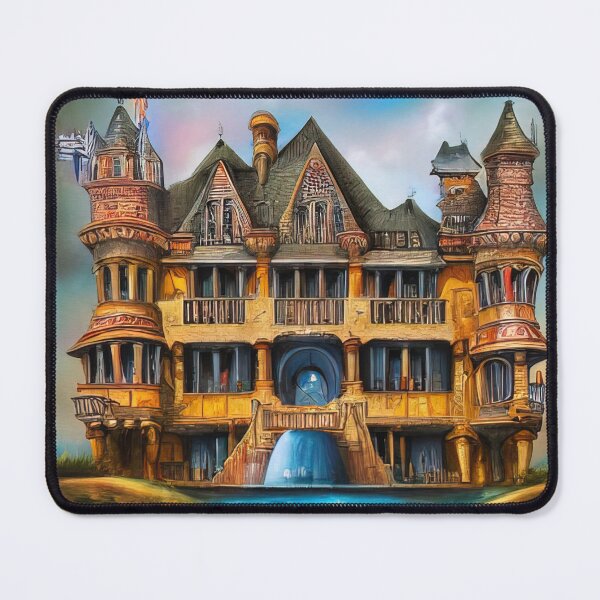 Item preview, Fantasy castle painting designed and sold by lalylaura.