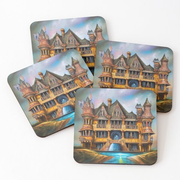 Item preview, Fantasy castle painting designed and sold by lalylaura.