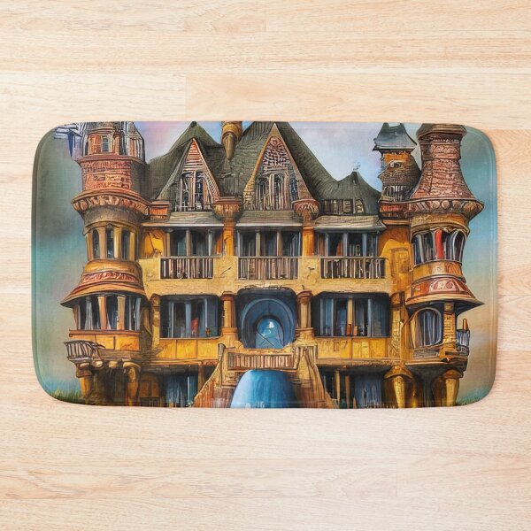 Item preview, Fantasy castle painting designed and sold by lalylaura.
