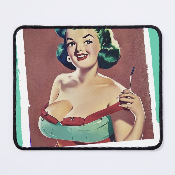 Item preview, Green Hair Pinup Girl designed and sold by cutestpinups.