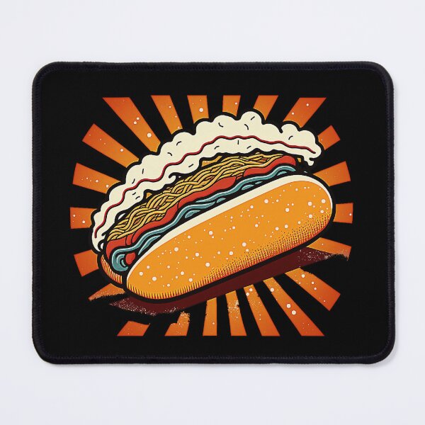 Item preview, Ukiyoe Hotdog: A Traditional Japanese Woodblock Print of a Hotdog in the Ukiyoe Style. designed and sold by BotTastic.