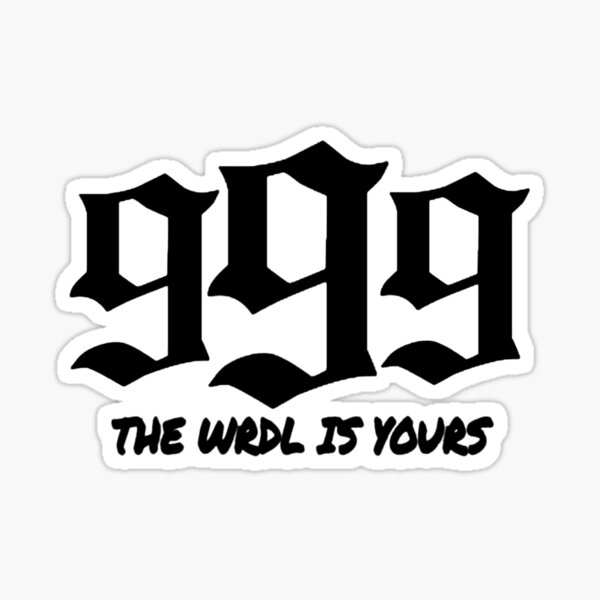 Juice WRLD 999 The World Is Yours Sticker by Elbittar