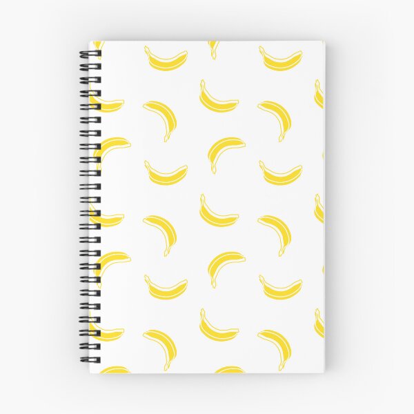 Aperçu de l'œuvre Un motif répété sans couture de contour jaune de bananes sur fond blanc créée et vendue par SuvethaSukumar.