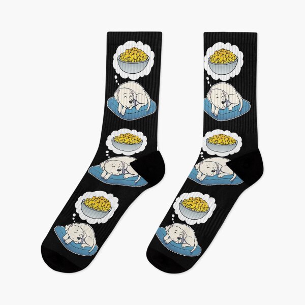 Item preview, Dogo Argentino dreaming about Macaroni and Cheese designed and sold by DoggieDelights.