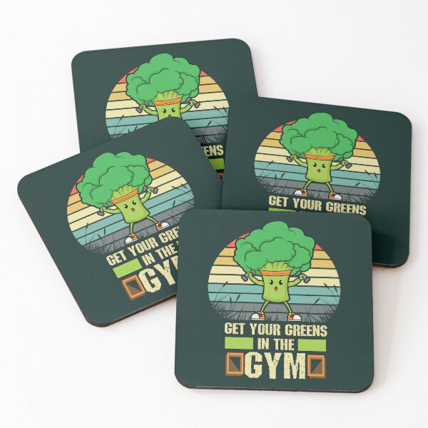 Item preview, Broccoli cartoon gym guy  designed and sold by SidTastic .