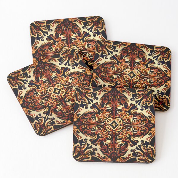 Item preview, Intense Baroque Angular Psychedelic Australian Pattern Digital Painting designed and sold by CodeAndColors.