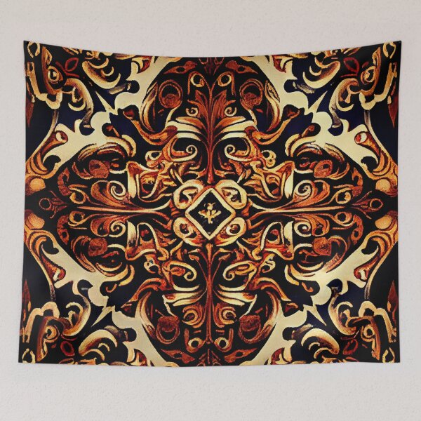Item preview, Intense Baroque Angular Psychedelic Australian Pattern Digital Painting designed and sold by CodeAndColors.