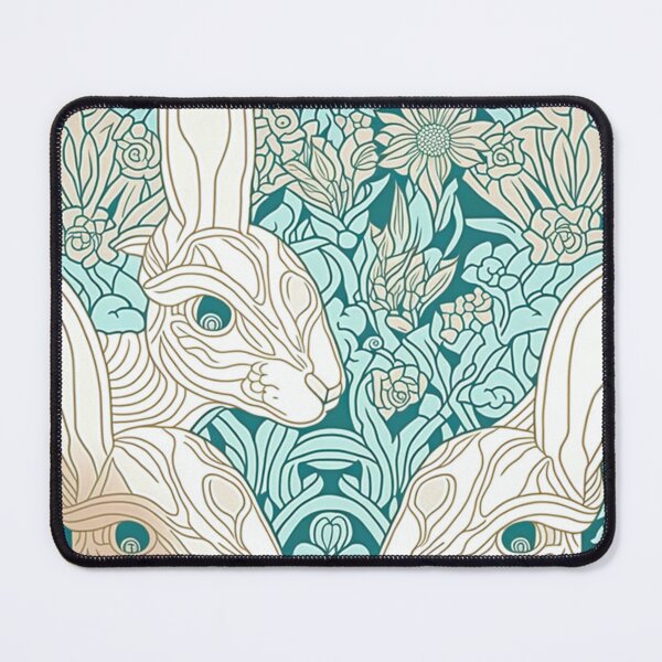 Item preview, Rabbit Collage Pattern | Rabbits and Flowers | Year of the Rabbit | Easter Rabbits | Group of Rabbits | high resolution  designed and sold by Synthetic-Intel.
