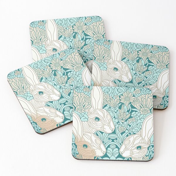 Item preview, Rabbit Collage Pattern | Rabbits and Flowers | Year of the Rabbit | Easter Rabbits | Group of Rabbits | high resolution  designed and sold by Synthetic-Intel.