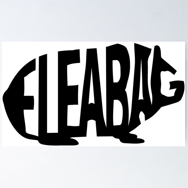 Vista previa del artículo con la obra «diseño de texto de hámster fleabag», diseñado y vendido por vancelotkate.