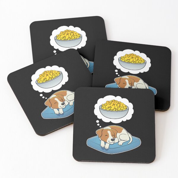 Item preview, Jack Russell Terrier dreaming about Macaroni and Cheese designed and sold by DoggieDelights.