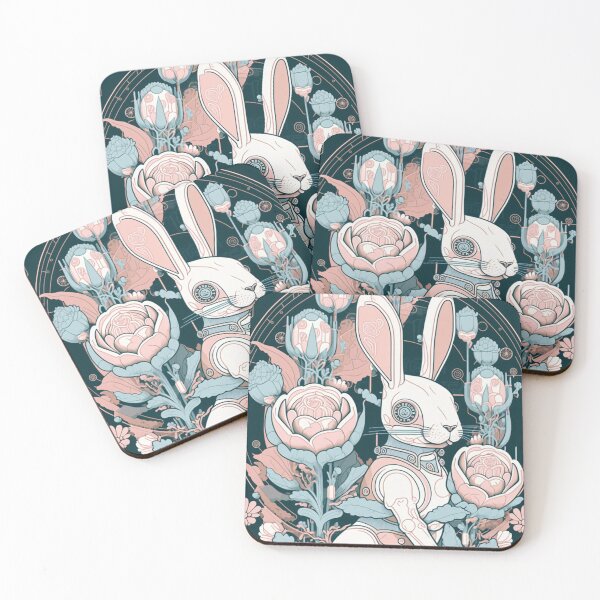 Item preview, Cyborg Robot Rabbit Pattern | Cute Anime Rabbit | Year of the Rabbit | Pastel Rabbit | Pastel Easter Rabbit | high resolution  designed and sold by Synthetic-Intel.