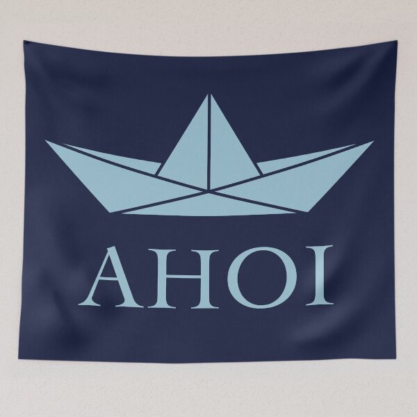 Item preview, Ahoy (Paper Boat / Sailor / Salute / Skyblue) designed and sold by Roderix.