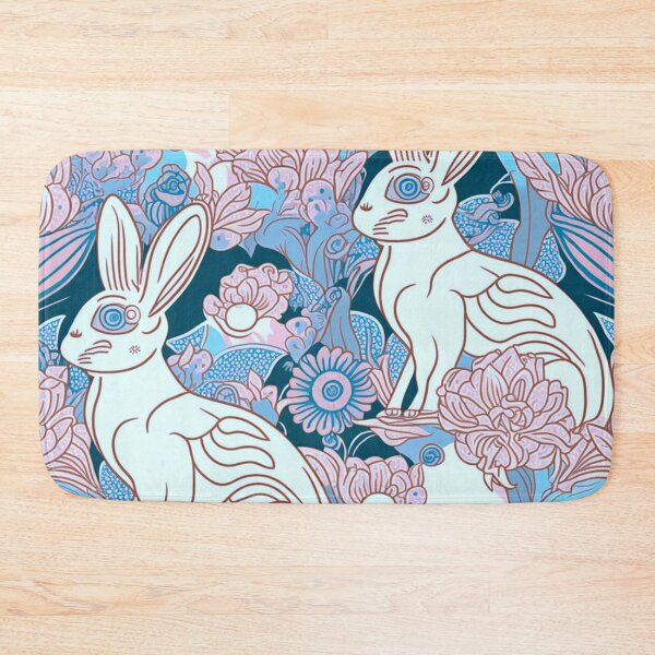 Item preview, Pink Pastel Rabbit Collage Pattern | Rabbits and Flowers | Easter 2023 | Easter Rabbits | Rabbit Couple | high resolution  designed and sold by Synthetic-Intel.