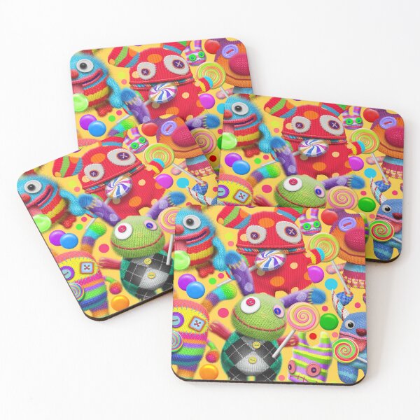 Item preview, A gang of sock monsters designed and sold by Maxine Gadd.