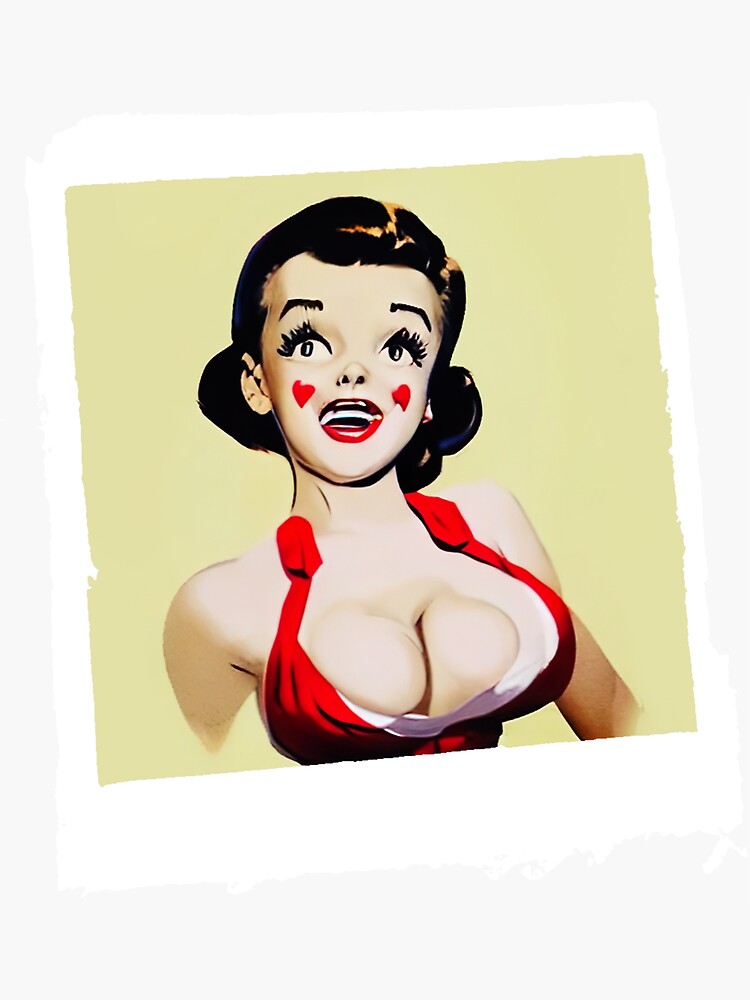 Heart Pinup Girl Sticker For Sale By Cutestpinups Redbubble 3737