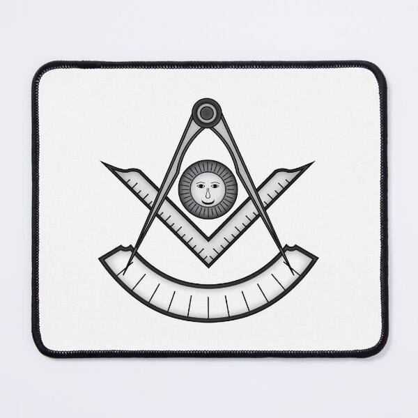 Item preview, Compass, sun and protractor - Masonic symbol of Past Master for Blue Lodge Freemasonry designed and sold by photonxt.