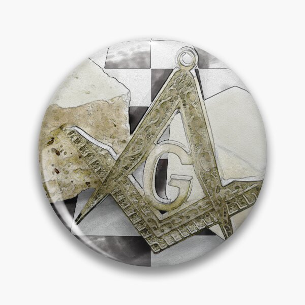Item preview, Masonic symbols, with chess board, square and compass, G letter and stones. designed and sold by photonxt.