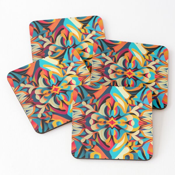 Item preview, Bright Intense Maximalist Pattern Digital Painting designed and sold by CodeAndColors.