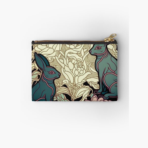 Item preview, Marron and Beige Pastel Rabbit Collage Pattern | Rabbits and Flowers | Year of the Rabbit | Easter Rabbits | Rabbit Couple | high resolution  designed and sold by Synthetic-Intel.