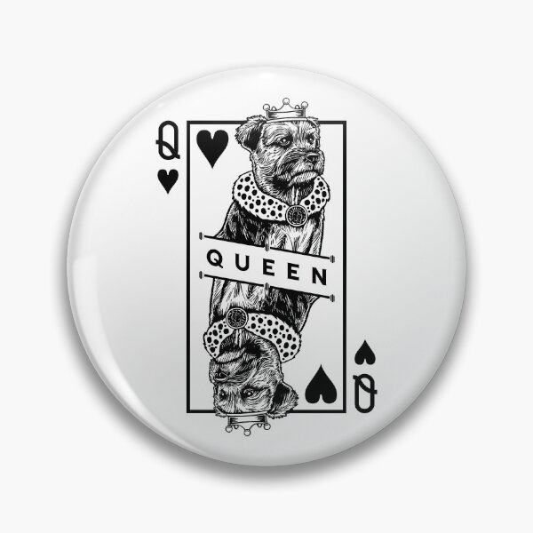 Item preview, Border Terrier Queen Of Hearts Funny Dog Lover Pop Art designed and sold by GrandeDuc.