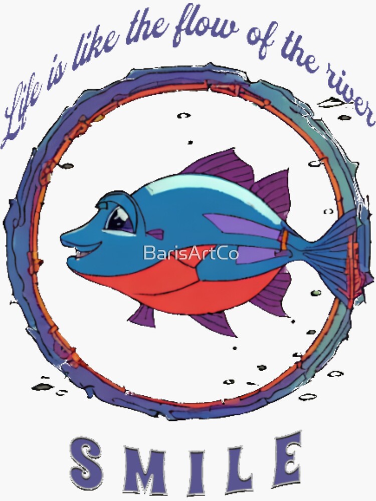 Happy Fish Sticker