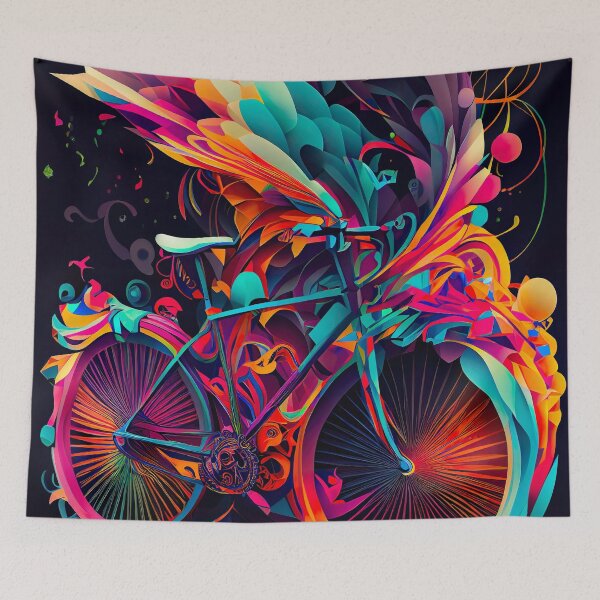 Aperçu de l'œuvre Illustration de vélo coloré créée et vendue par AIEngine.