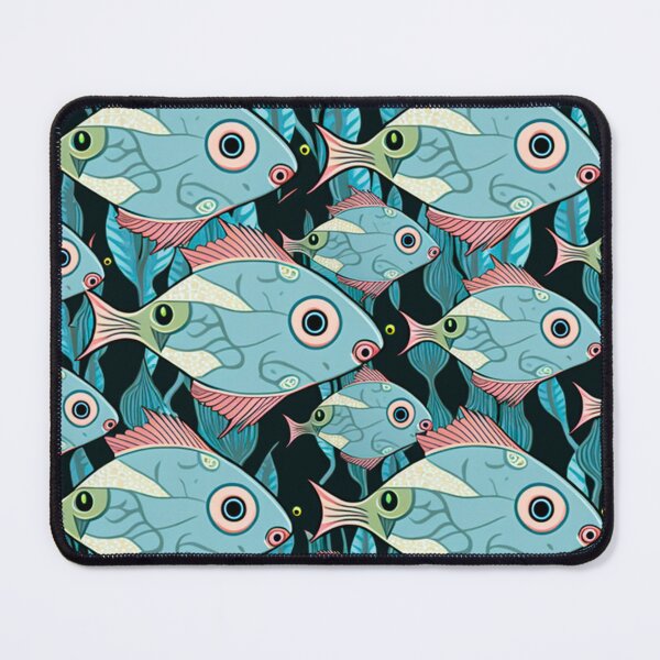Item preview, Pastel Fish Collage Pattern | Fish and Seaweed | Group of fish | Pastel Fish | Swedish Fish | high resolution designed and sold by Synthetic-Intel.