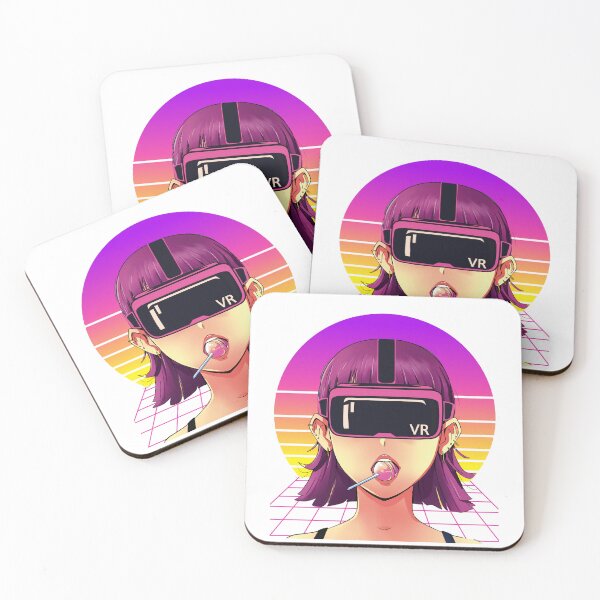 Item preview, Cyber Virtual Reality Anime Girl VR Auriculares Aspecto futurista designed and sold by DadJokeDescript.