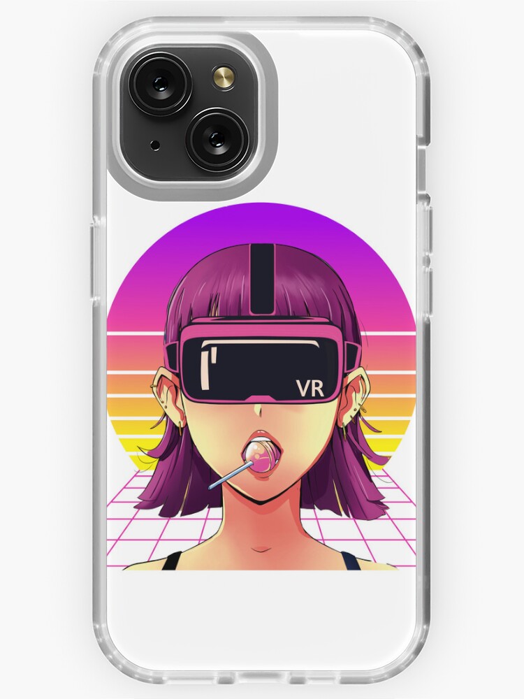 Cyber Virtual Reality Anime Girl VR Headset Futuristic Looking iPhone Case