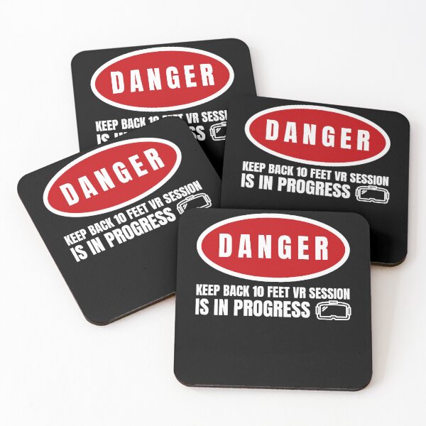 Item preview, Danger Virtual Realiy Sign Stay Back VR Session In Progress designed and sold by DadJokeDescript.