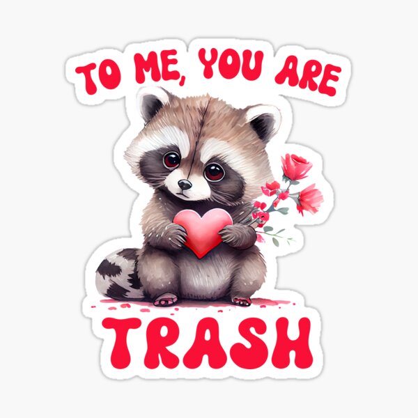 "Cute Raccoon Lover I love Raccoon Groovy Valentine" Sticker for Sale ...