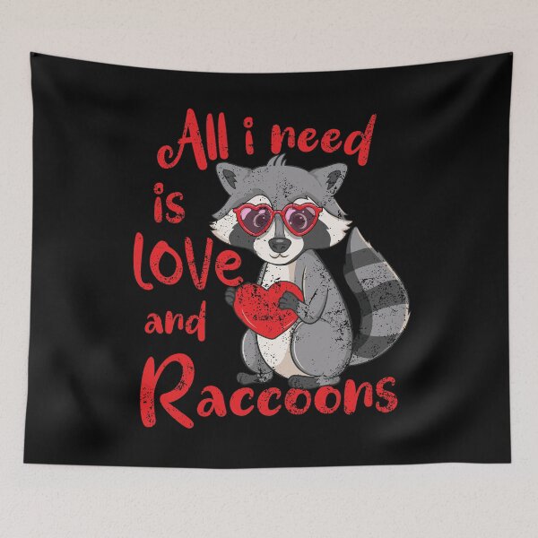 Item preview, Cute Raccoon Lover I love Raccoon Retro Valentine designed and sold by iliasjeff.
