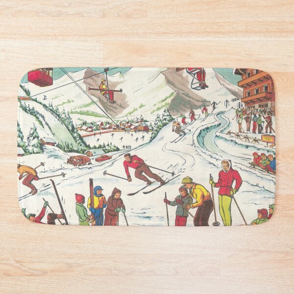 Item preview, Ski vacation in the mountains, vintage designed and sold by Mauswohn.