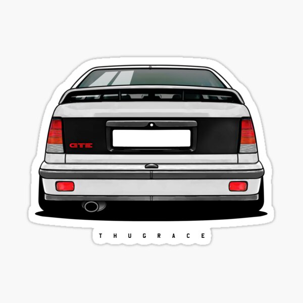 Aufkleber Sticker Umriss Tiefergelegt Eigener Text Opel Astra F MK3 GSi 3  Türen