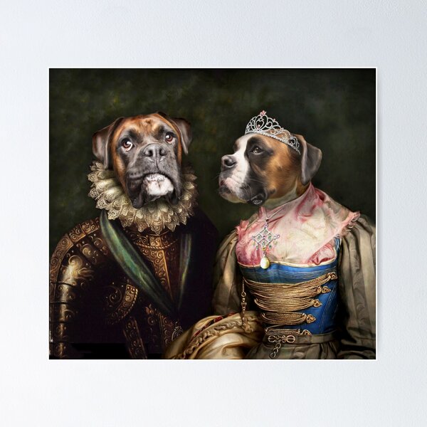 Item preview, Boxer Dog Portrait - Ruby and Steve designed and sold by carpo17.