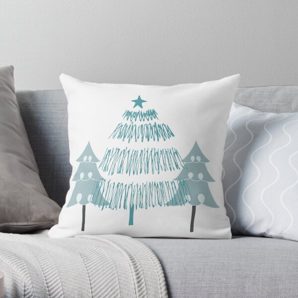 3 trees Throw Pillow